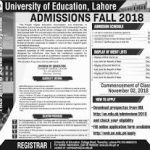 University of Education Faisalabad Admission