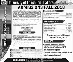 University of Education Faisalabad Admission