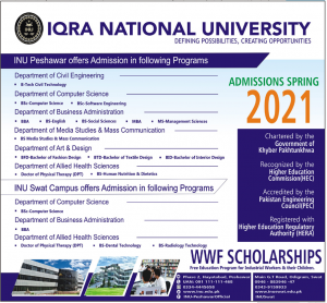 Iqra National University Merit list