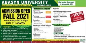 ABASYN University Islamabad Merit List