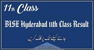 BISE Hyderabad 11th Class Result