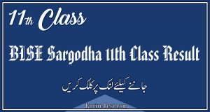 BISE Sargodha 11th Class Result