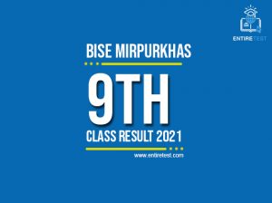 BISE Mirpurkhas 9th Class Result