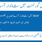 FINANCE DIVISION GOVERNMENT OF PAKISTAN JOBS 2021: