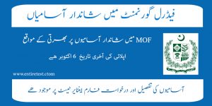 FINANCE DIVISION GOVERNMENT OF PAKISTAN JOBS 2021:
